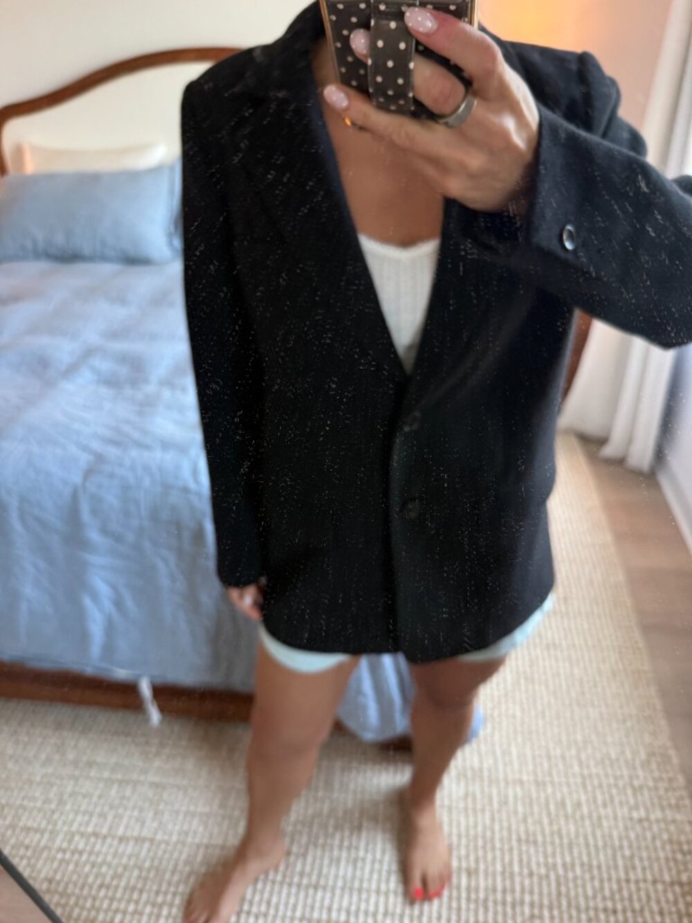 Quince Italian Wool Oversized Blazer – Size M – Black